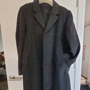 Black wool long coat